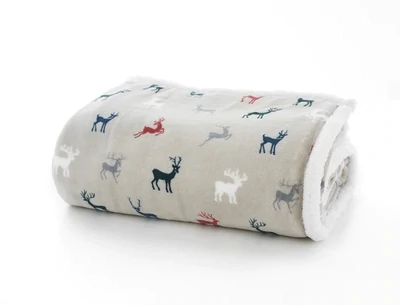 Deyongs | Tulcan Stag Printed Flannel Throw