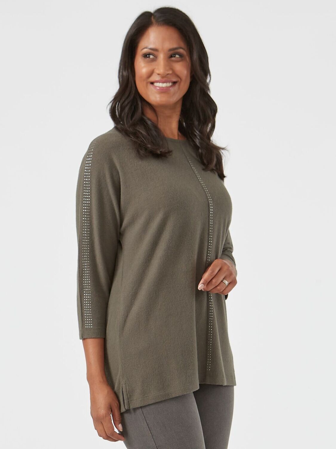 Women's Diamante Embroidered Top
