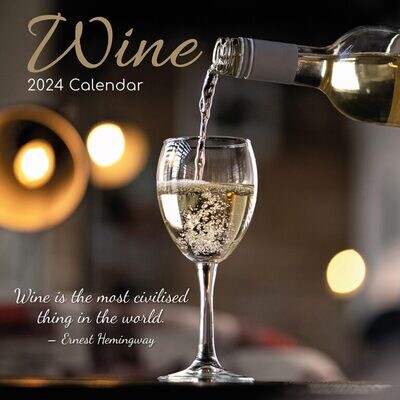 2024 Square Wall Calendar - Wine