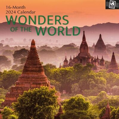 2024 Square Wall Calendar - Wonders of the World