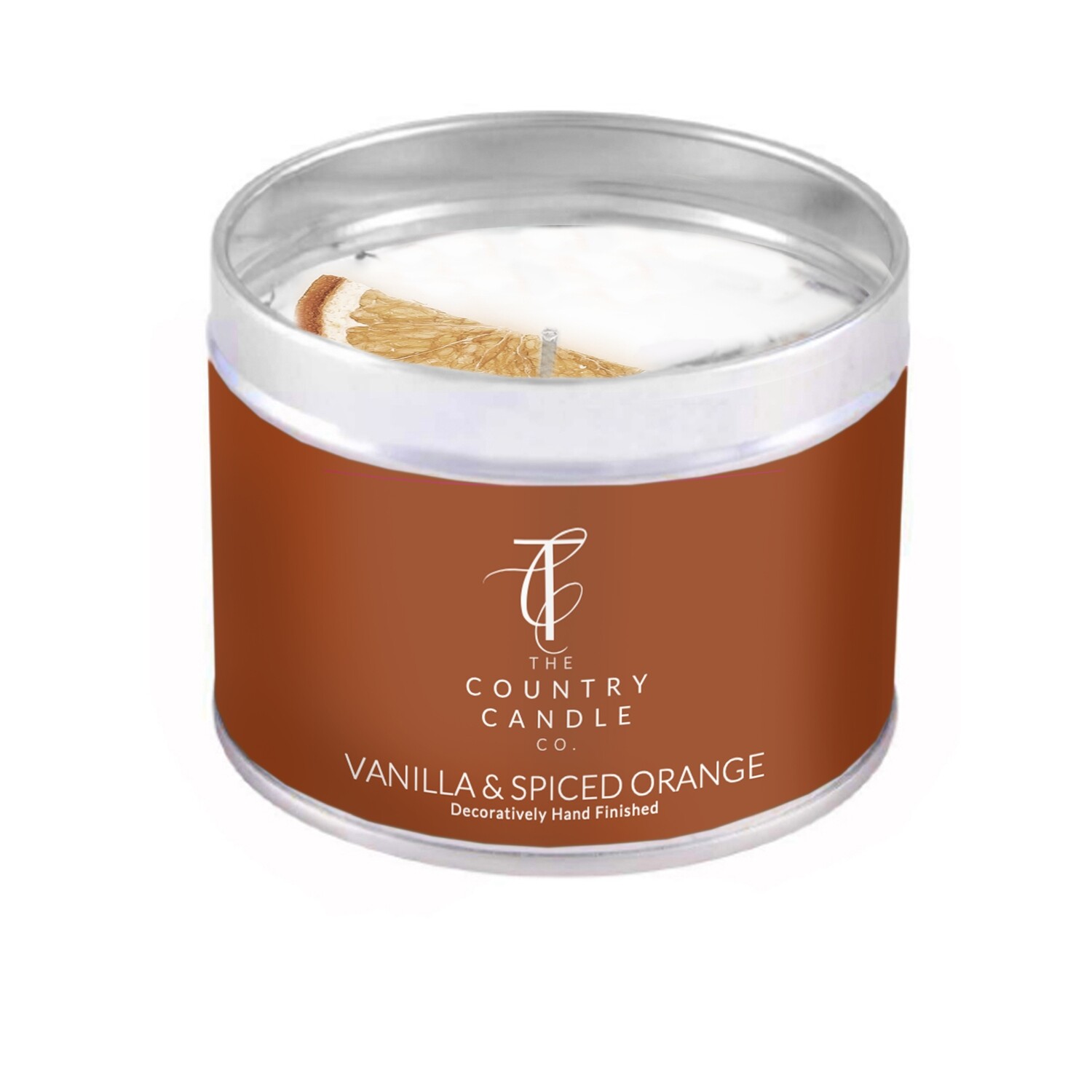 Vanilla Spiced Orange Pastel Tin Candle