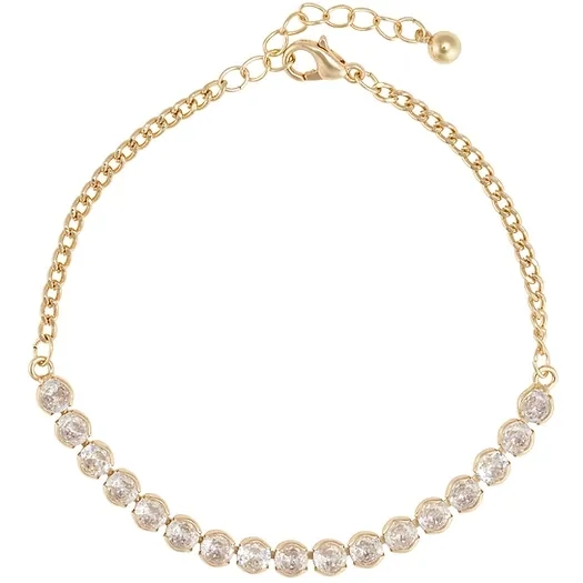 Indulgence | Gold CZ Crystals Bracelet