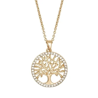 Indulgence | Gold Crystal Tree of Life Necklace