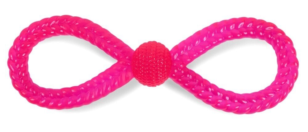 Petface | Toyz Twist Tugger Rubber Dog Toy, Colour: Pink