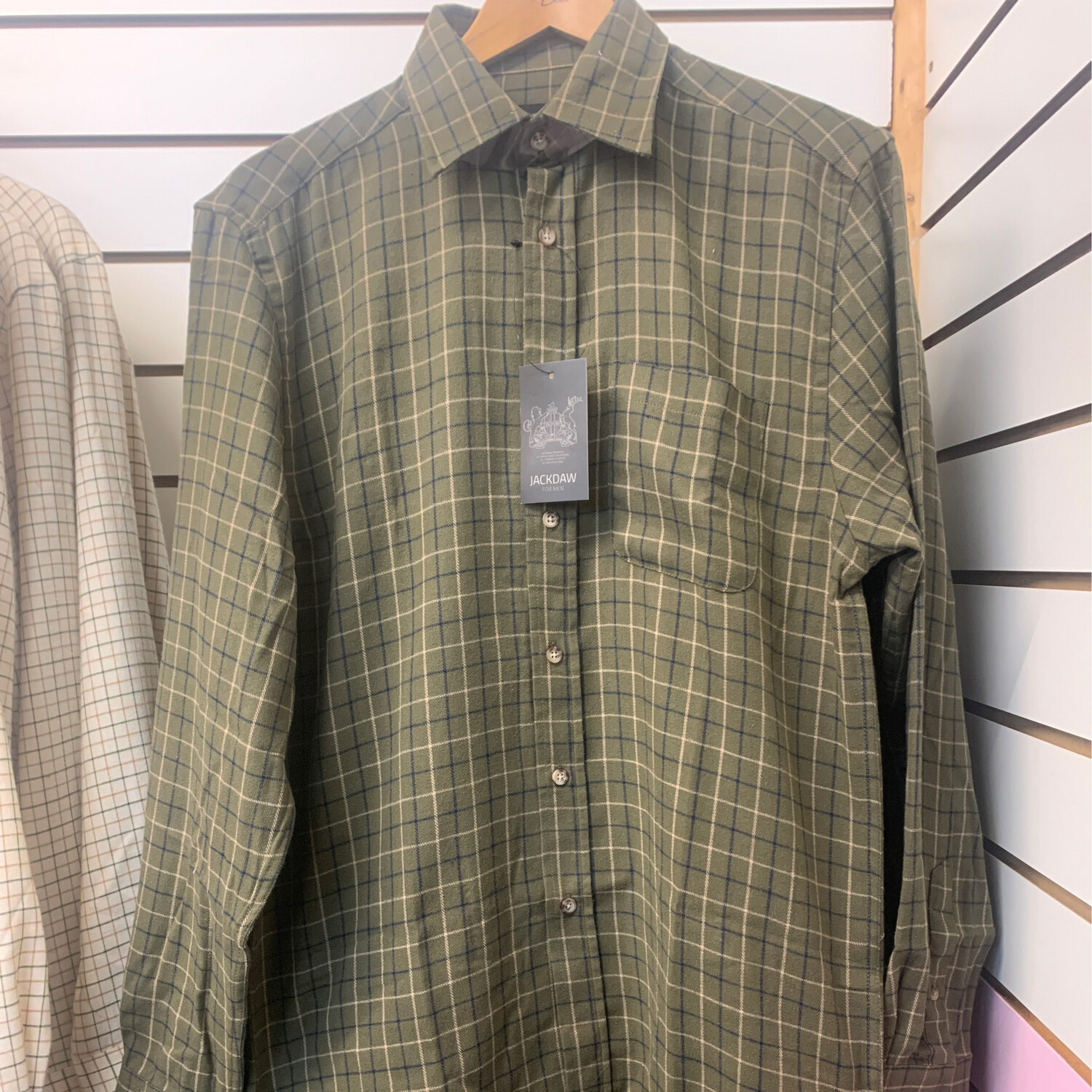 Men's Olive Lachlan Long Sleeve Shirt, Size: Small