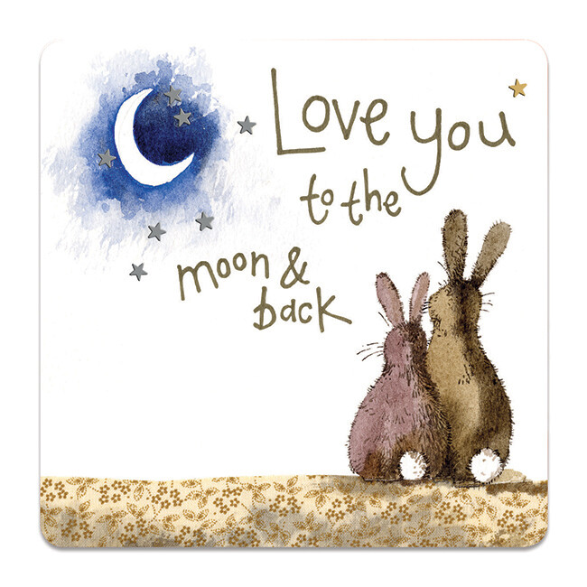 Alex Clark | Moon and Back Rabbit Coaster