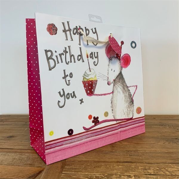 Alex Clark | Mouse & Cup Cake Large Gift Bag