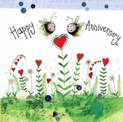 Alex Clark | Happy Anniversary Bee card