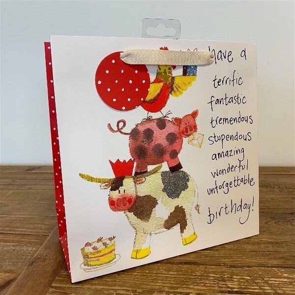 Alex Clark | Farmyard Acrobats Medium Gift Bag