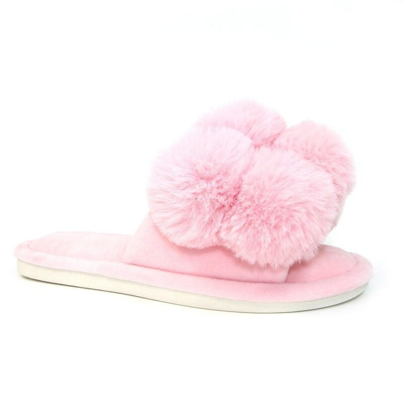 Women's Pink Octavia Pom Pom Slipper