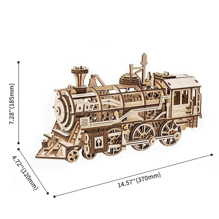 Robotime | Locomotive Mechanical Gears 3D Wooden Puzzle