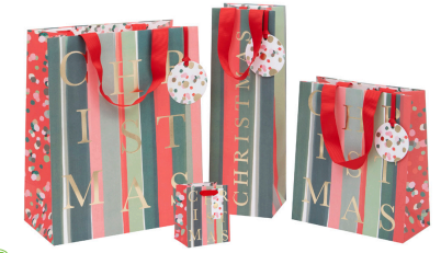 Glick | Merry & Bright Gift Bags, Type: Bottle Gift Bag