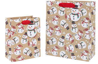 Glick | Silly Snowmen Gift Bags, Type: Landscape Large Gift Bag