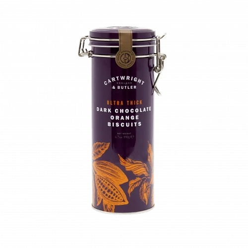 C&B | Ultra Thick Dark Chocolate Orange Biscuits Tin 190g