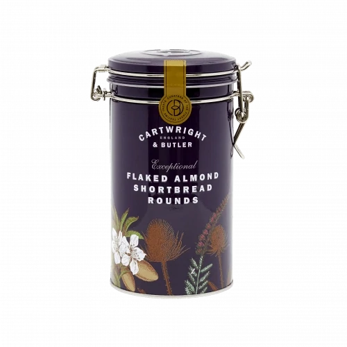 C&B | Flaked Almond Shortbread Rounds Tin 200g