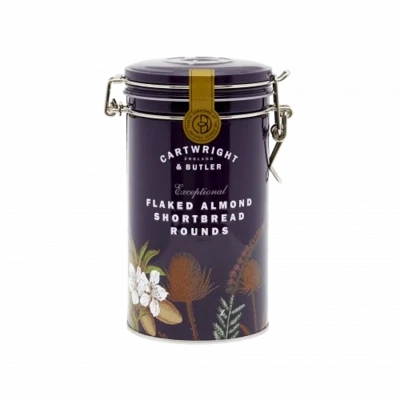 C&B | Flaked Almond Shortbread Rounds Tin 200g