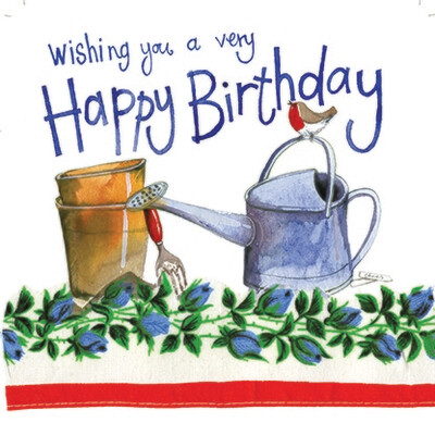 Alex Clark | Watering Can Happy Birthday Card