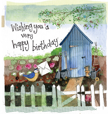 Alex Clark | Garden Hut Birthday Card