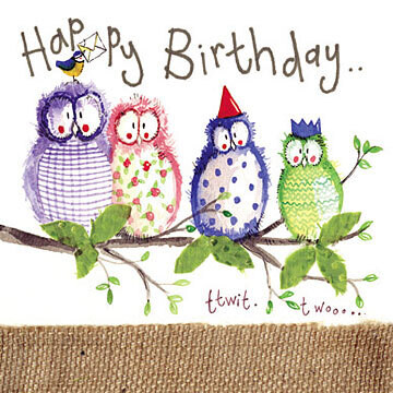 Alex Clark | Owl Party Birthday Card