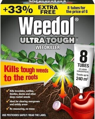 Weedol | Ultra Tough Weedkiller 6 + 2 Tubes
