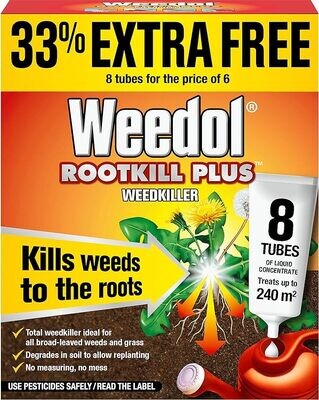 Weedol | Rootkill Plus Weedkiller 6+2 Tubes