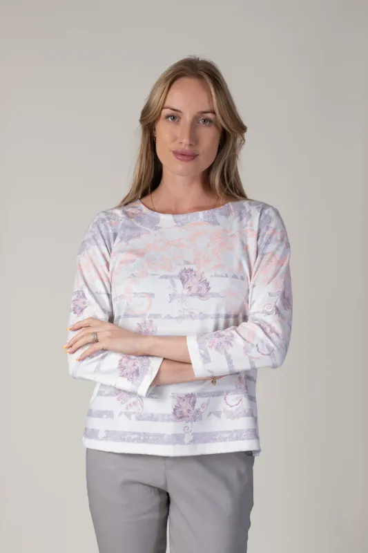 Women's Grey Loopback Top