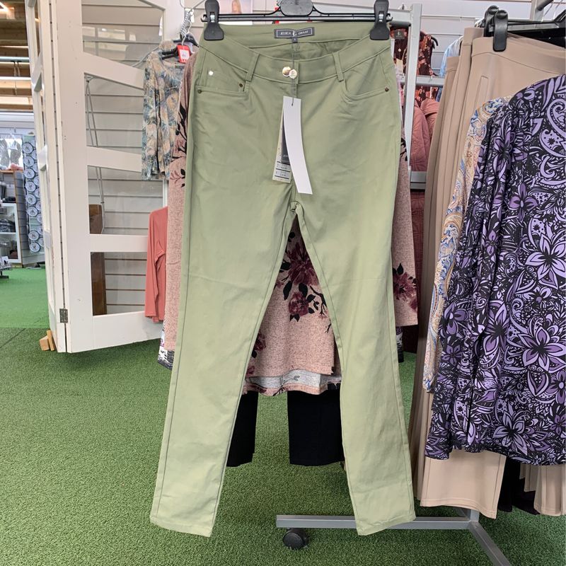 Women's Khaki Full Length Pocket Jeans