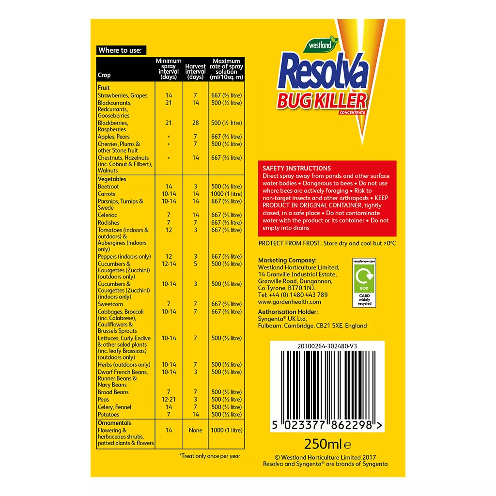 Westland | Resolva Bug Killer Liquid Concentrate 250ml