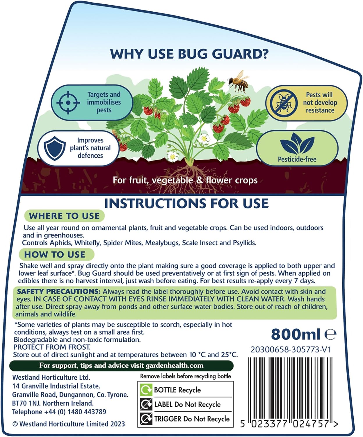 Westland | Bug Guard RTU 800ml