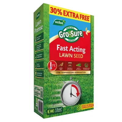 Westland | Gro-Sure Fast Acting Lawn Seed 10m² + 30% Extra Free