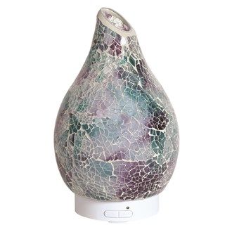 Aroma | LED Ultrasonic Diffuser - Teal Crackle 23cm