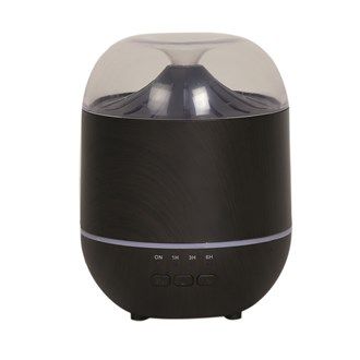 Aroma | LED Ultrasonic Diffuser - Clear Dome Dark Wood 15cm