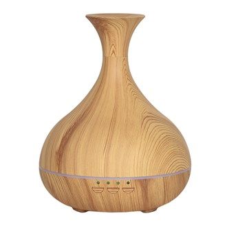 Aroma | LED Ultrasonic Diffuser - Vase Light Wood 22cm