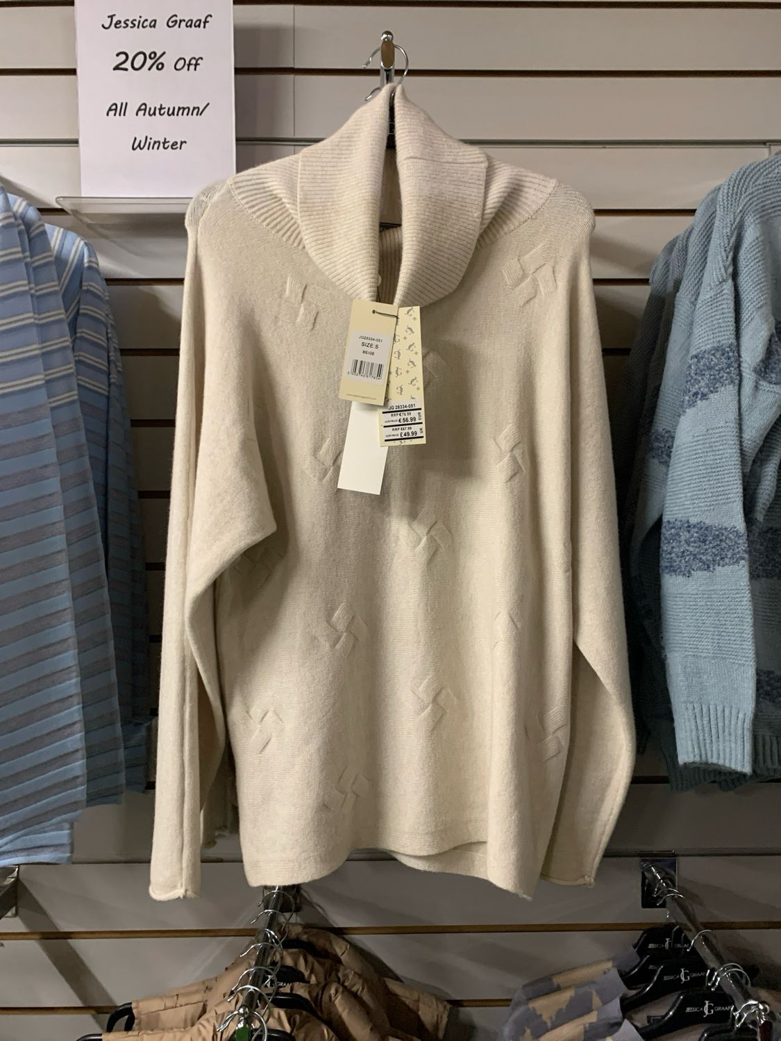 Women's *3 Beige Heavy Knitwear