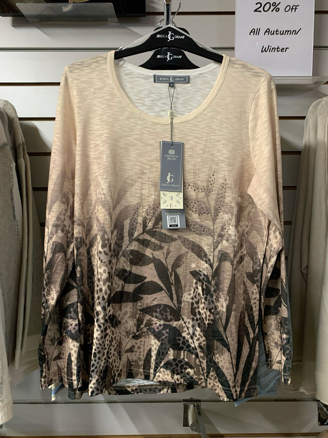 Women's *8 Taupe Long Sleeve Top