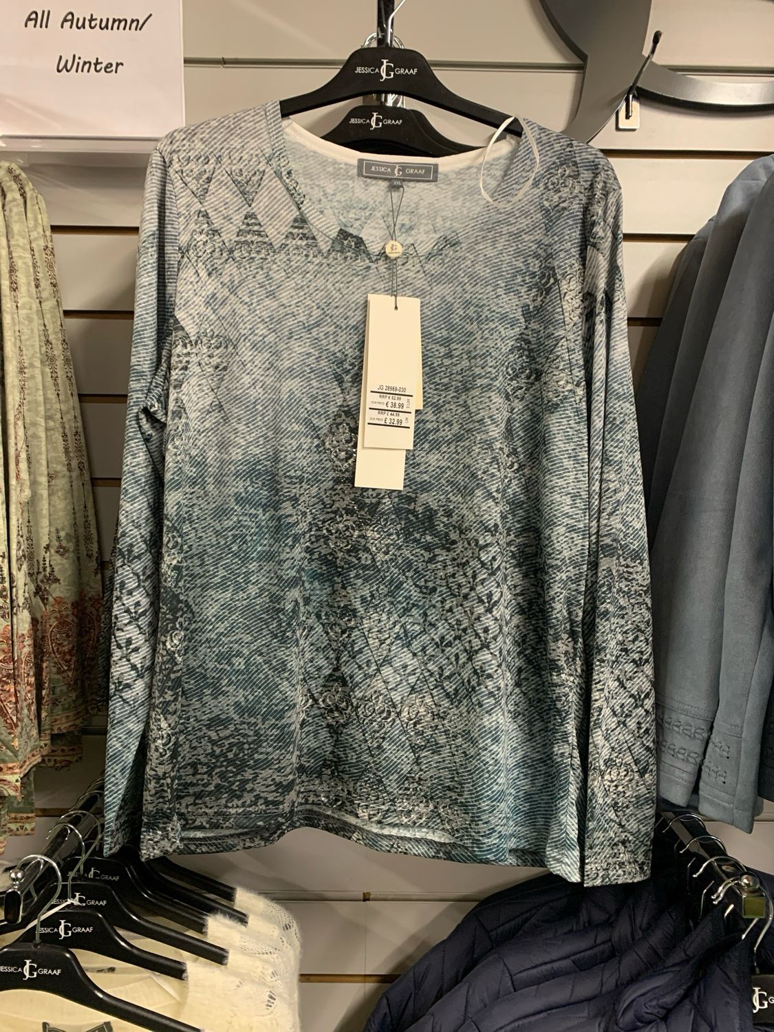 Women's Teal Long Sleeve Top