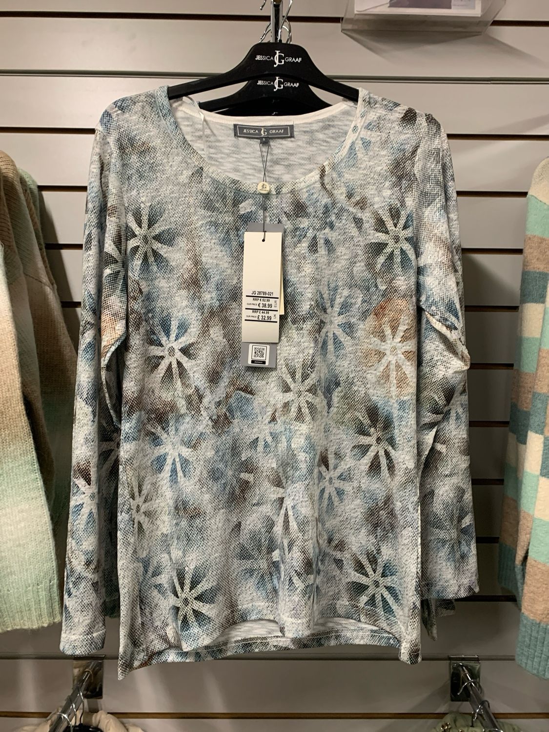 Women's Light Blue Long Sleeve Top