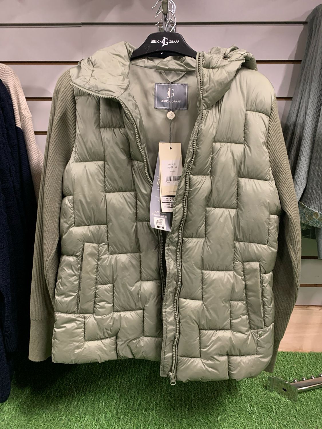 Women's  Green Plain Short Jacket
