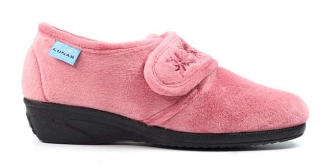 Lunar Slipper Heather Paula II Velcro Pink