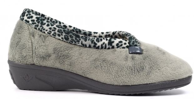 Lunar Slipper Paloma Ocelot Trim Grey