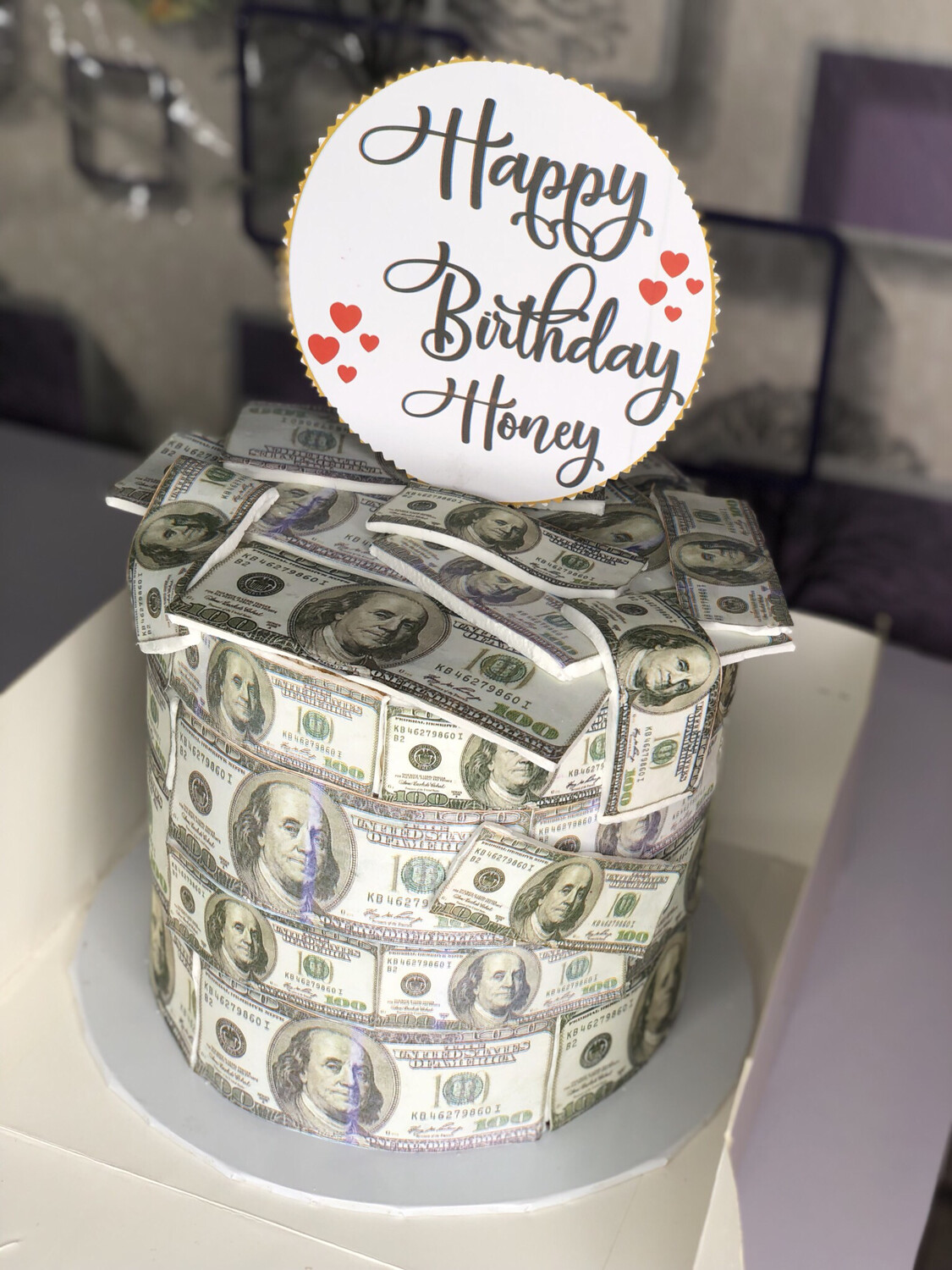 The dollar bill cake