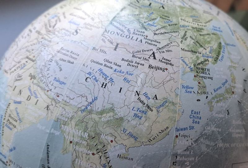 Map of South, Central and East Asia