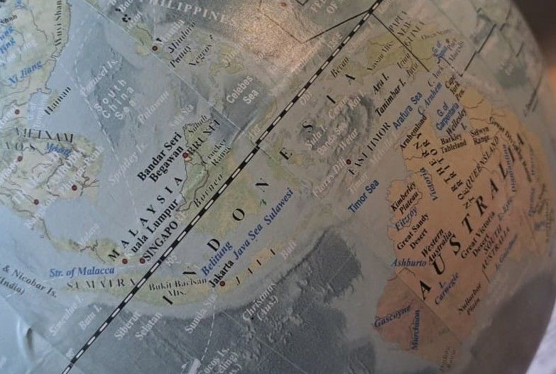 Map of South East Asia and Australia