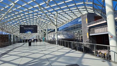 Fiera Milano Rho Passage on a sunny day during MCE 2024