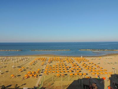 Coast (beach) of Rimini in the evening