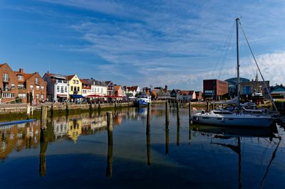 City and harbour of Husum in Germany
