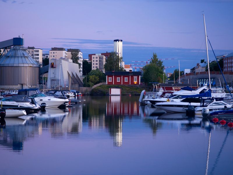 sunset at Tampere harbour