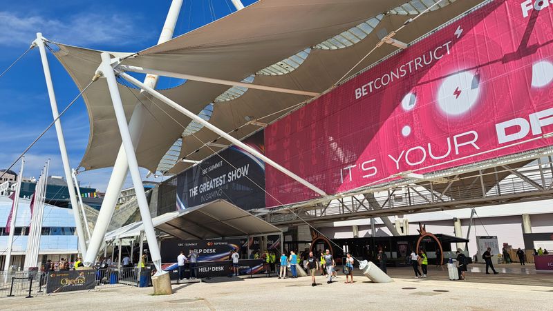 Main entrance of FIL Lisbon during SBC Summit 2024