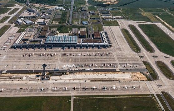 aerial view of Berlin Brandenburg airport