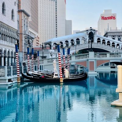 atmospheric image of the Venetian in Las Vegas